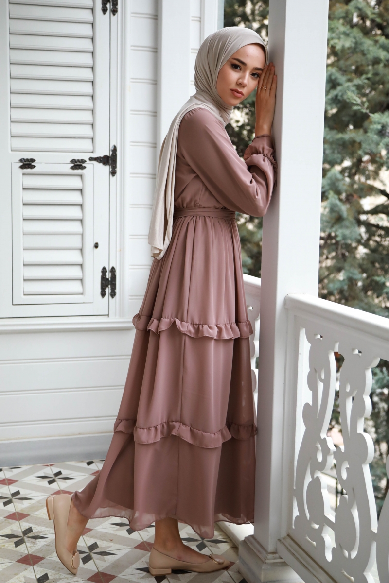 Monica Vizon Şifon Elbise