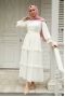 Monica Beyaz Şifon Elbise