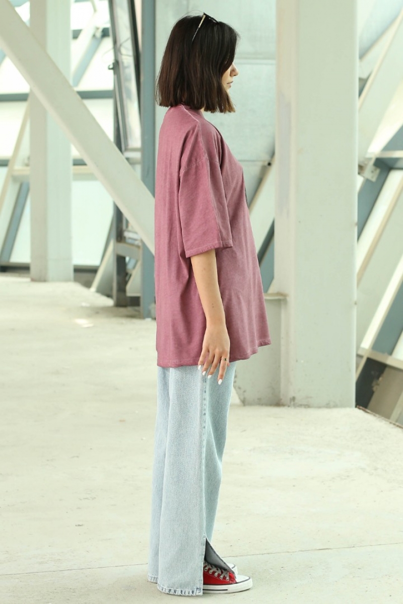 Moon Gül Kurusu T-Shirt