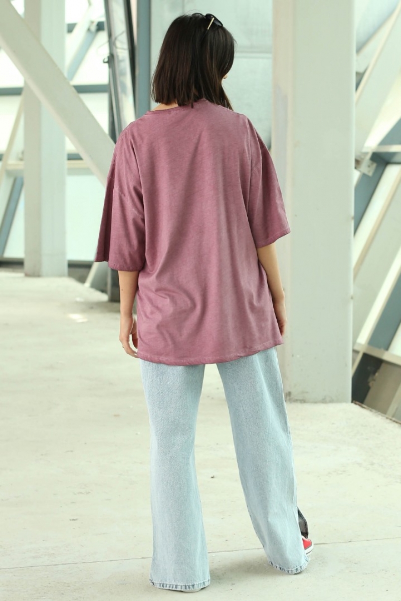 Moon Gül Kurusu T-Shirt