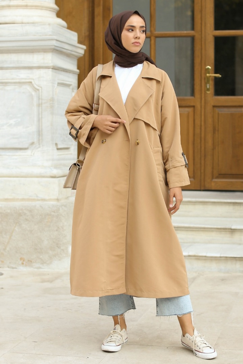 Myron Camel Trençkot