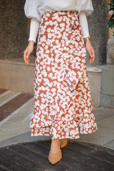 Naomi Kahverengi Etek