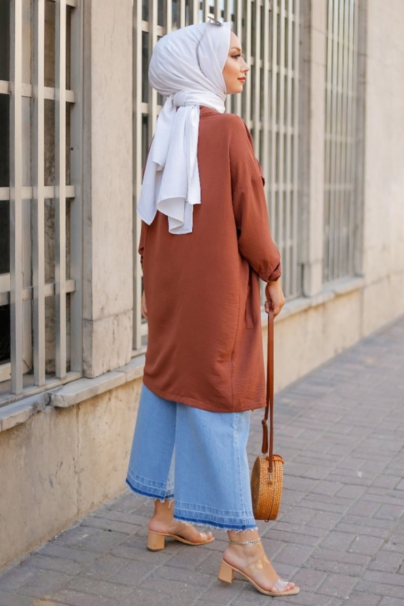 Nice Kahverengi Trenç