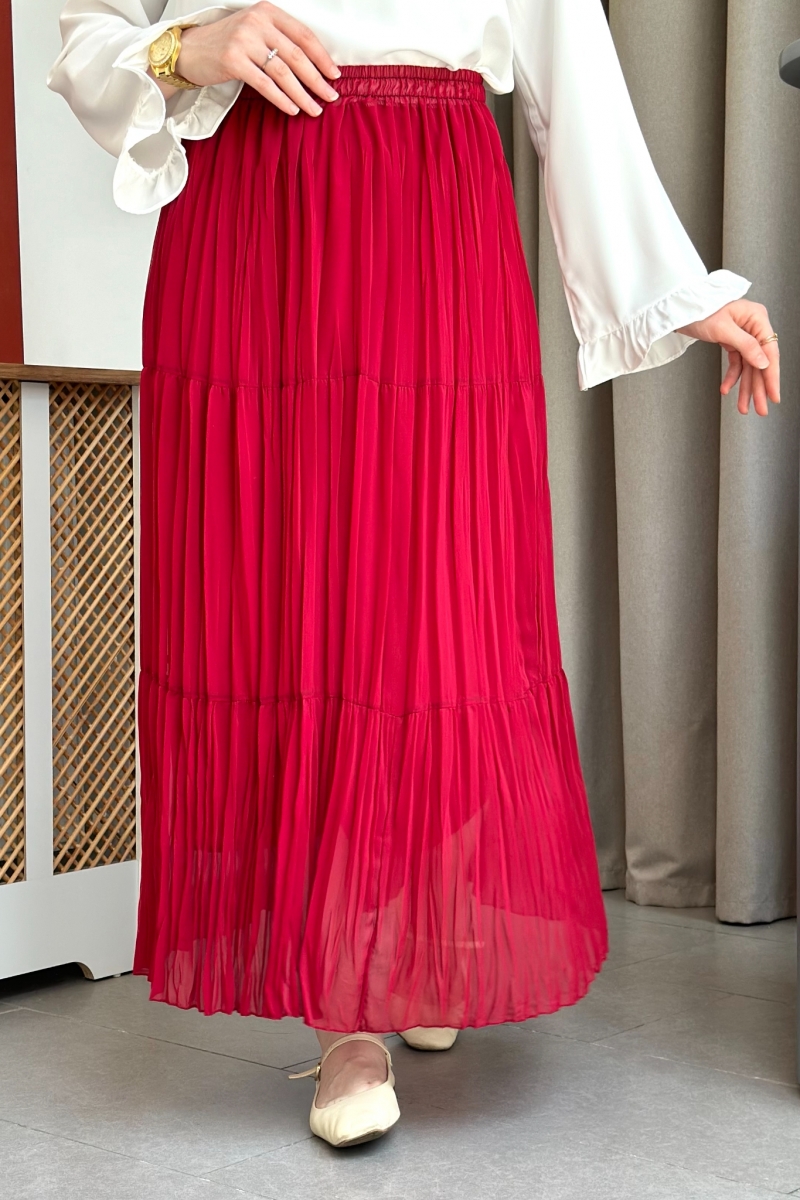 Nefel Kırmızı Etek