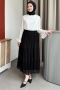 Nefel Siyah Etek Gömlek Kombin
