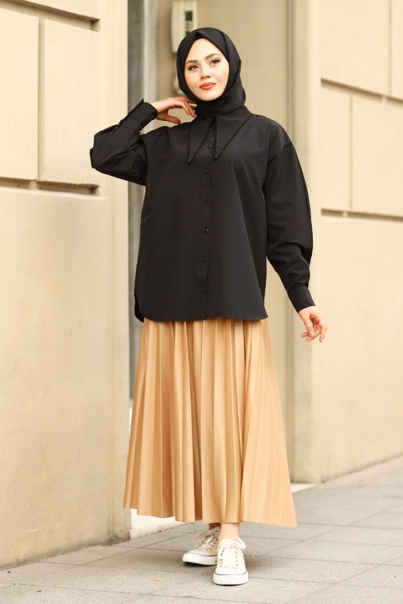 Nerissa Siyah Gömlek