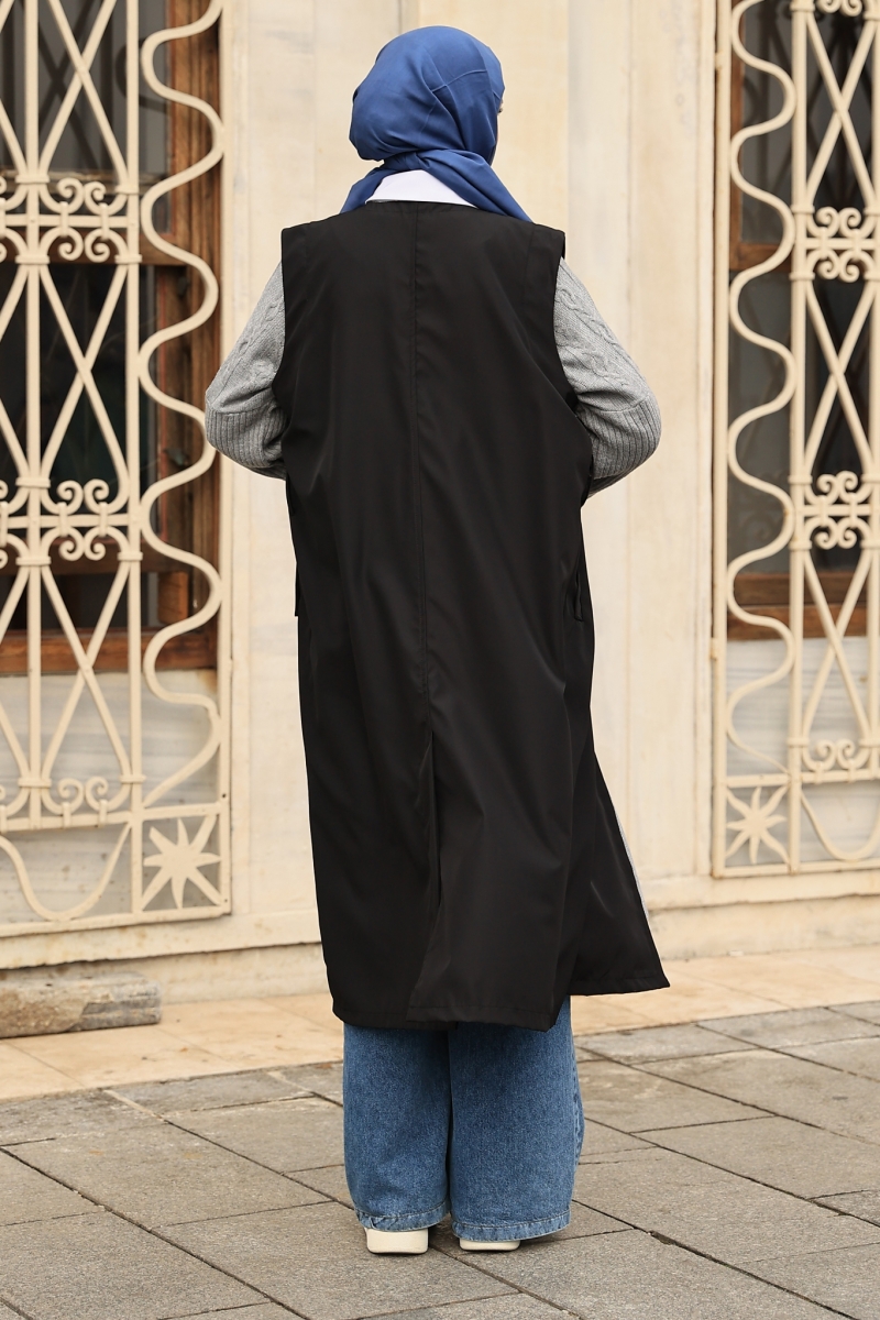 Nessa Siyah Trençkot