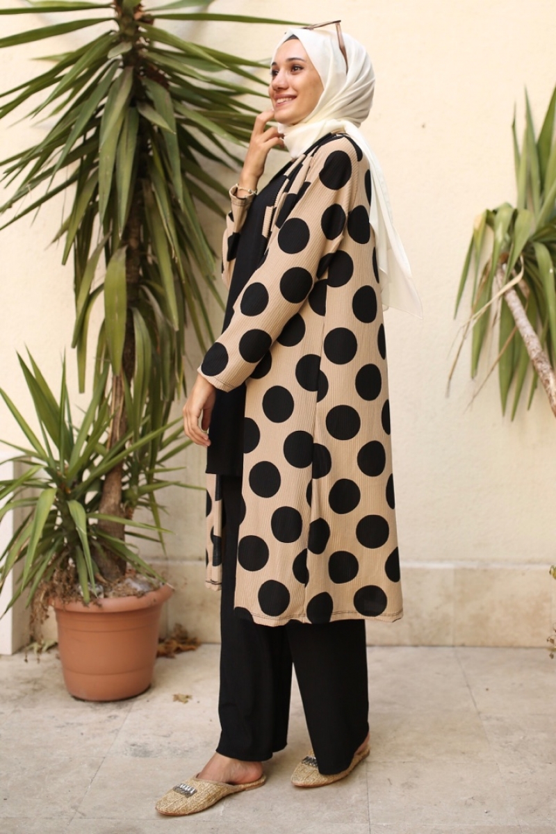 Okaliptüs Bej Elips Üçlü Takım