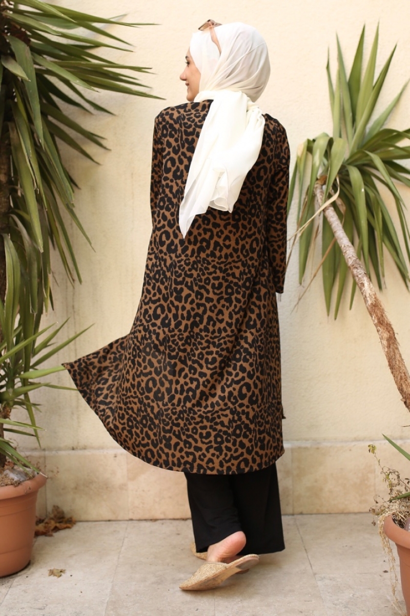 Okaliptüs Kahverengi Leopar Takım