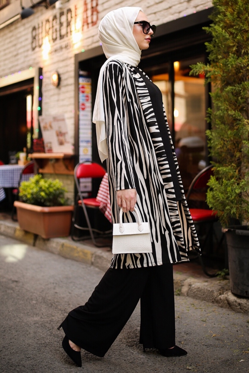 Okaliptüs Zebra Siyah Takım