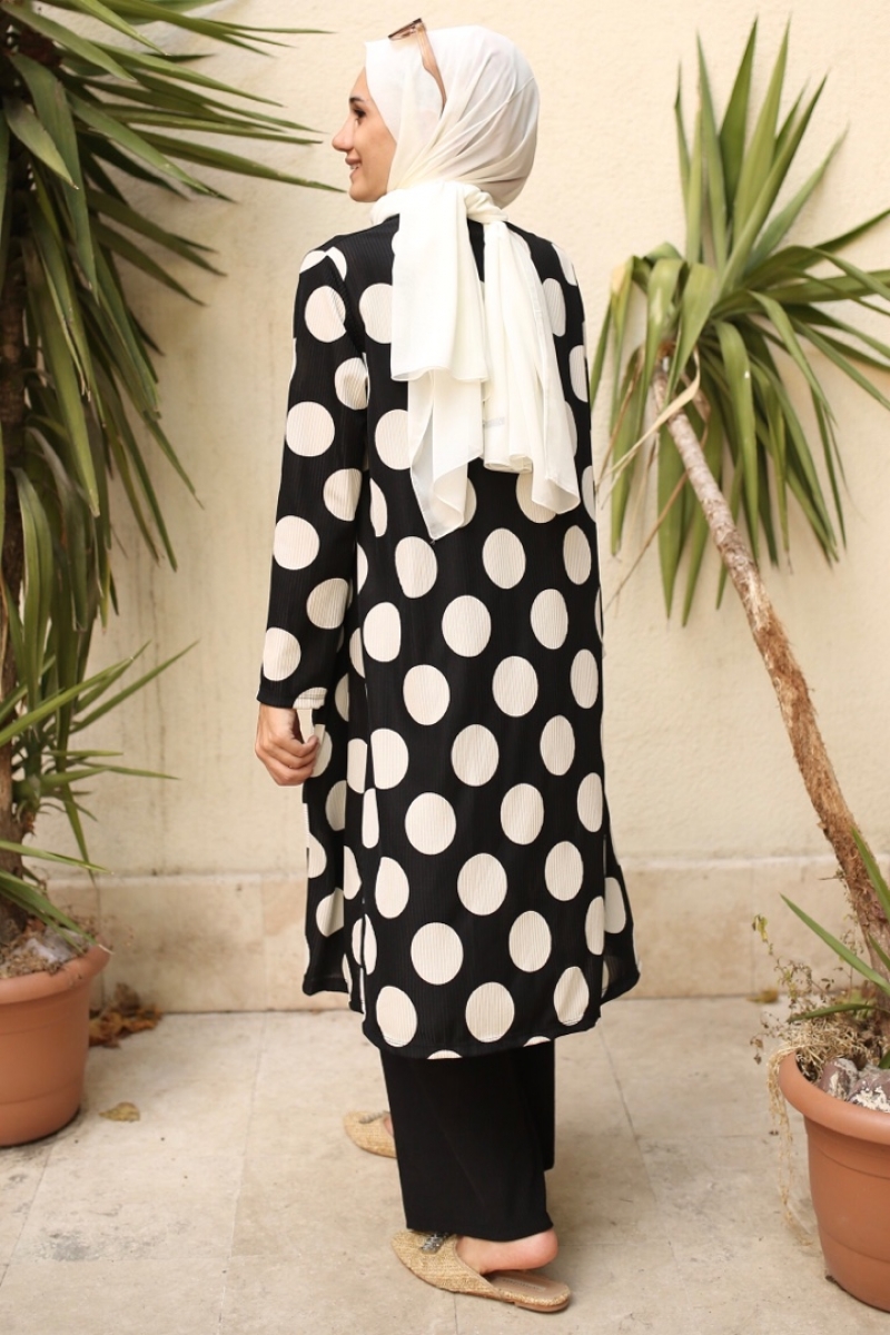 Okaliptüs Siyah Elips Üçlü Takım