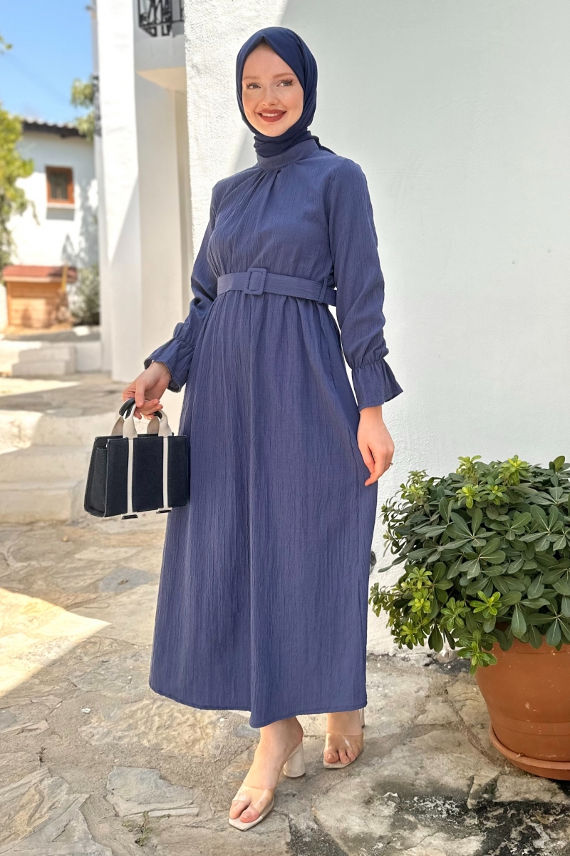 Ola Saks Mavisi Elbise