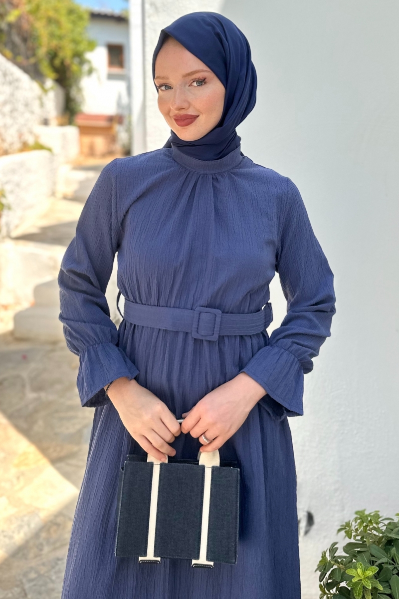 Ola Saks Mavisi Elbise