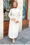 Ola Ekru Elbise