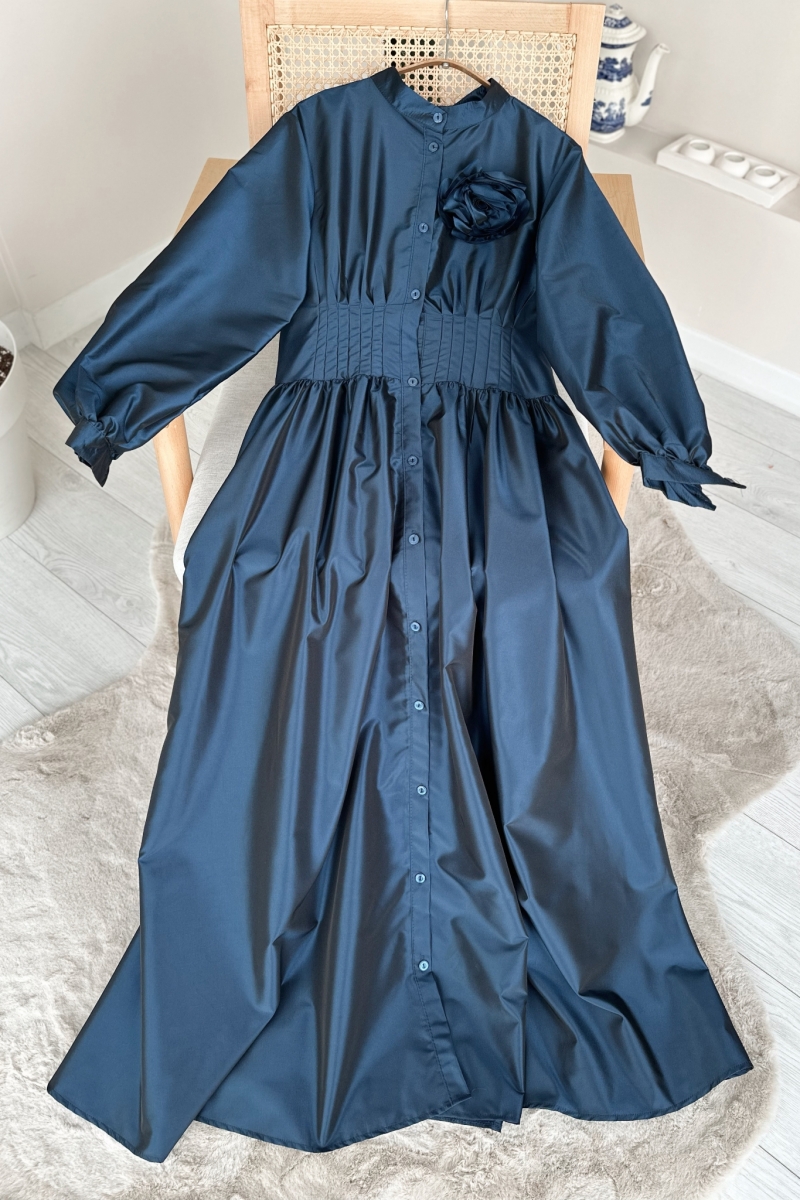 Olina İndigo Elbise