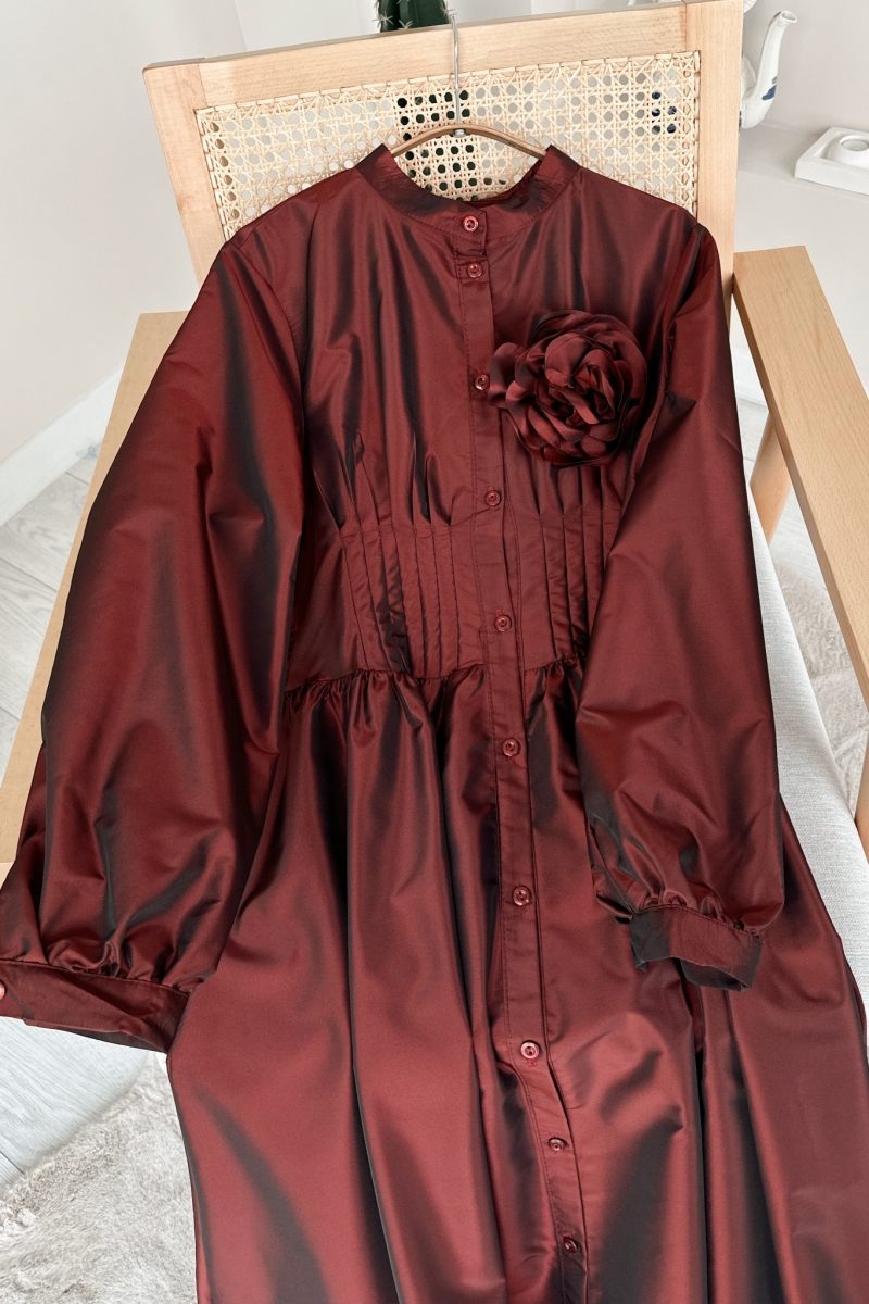 Olina Bordo Elbise