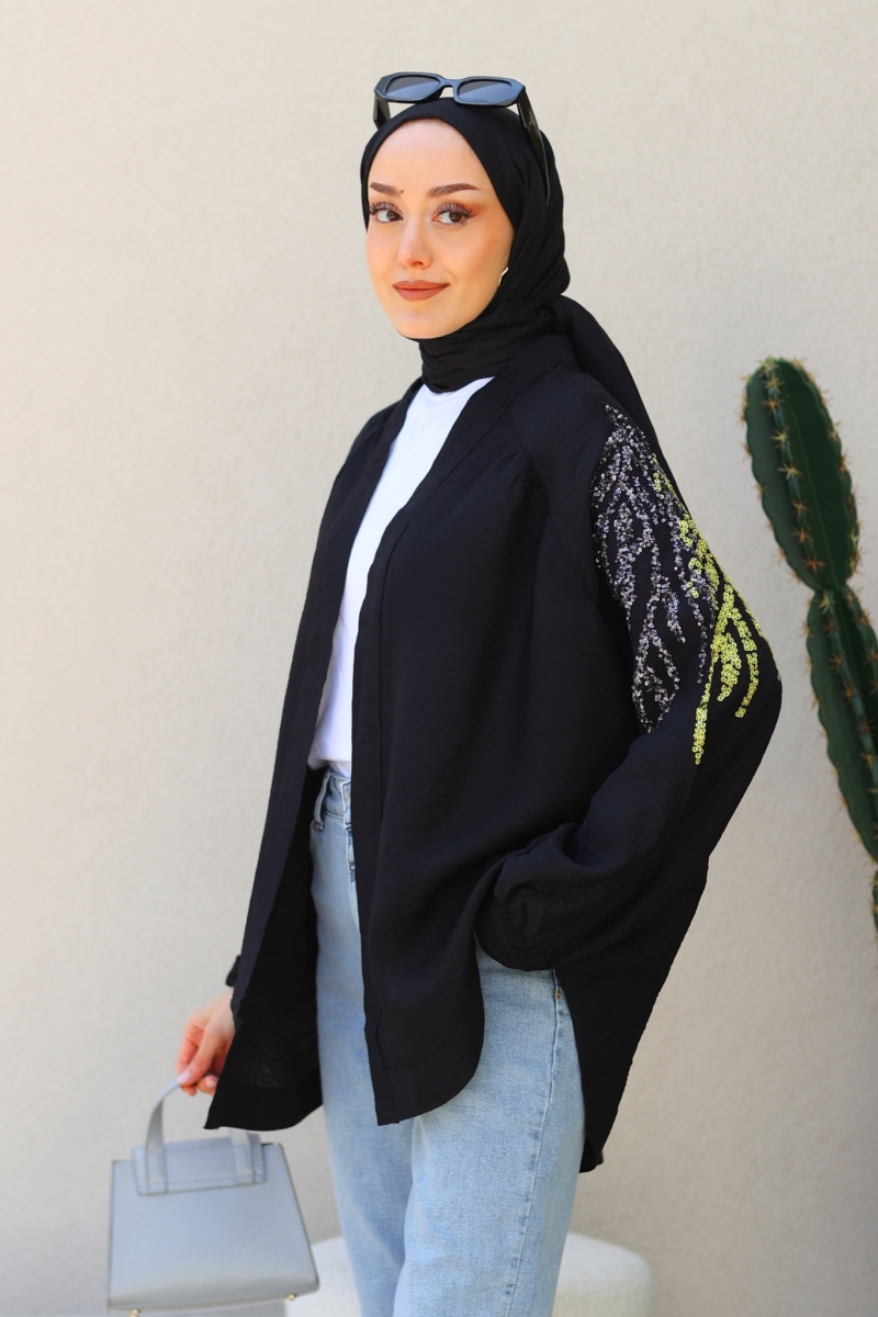 Olva Siyah Kimono