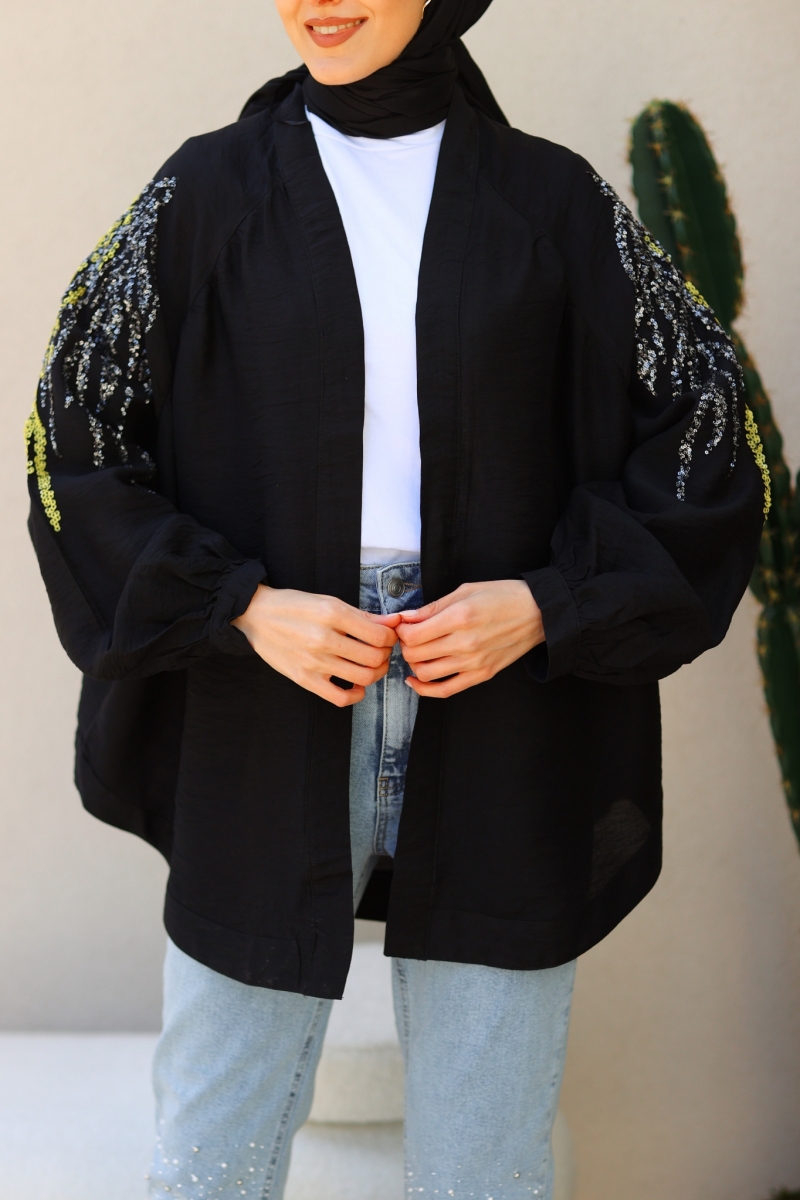 Olva Siyah Kimono