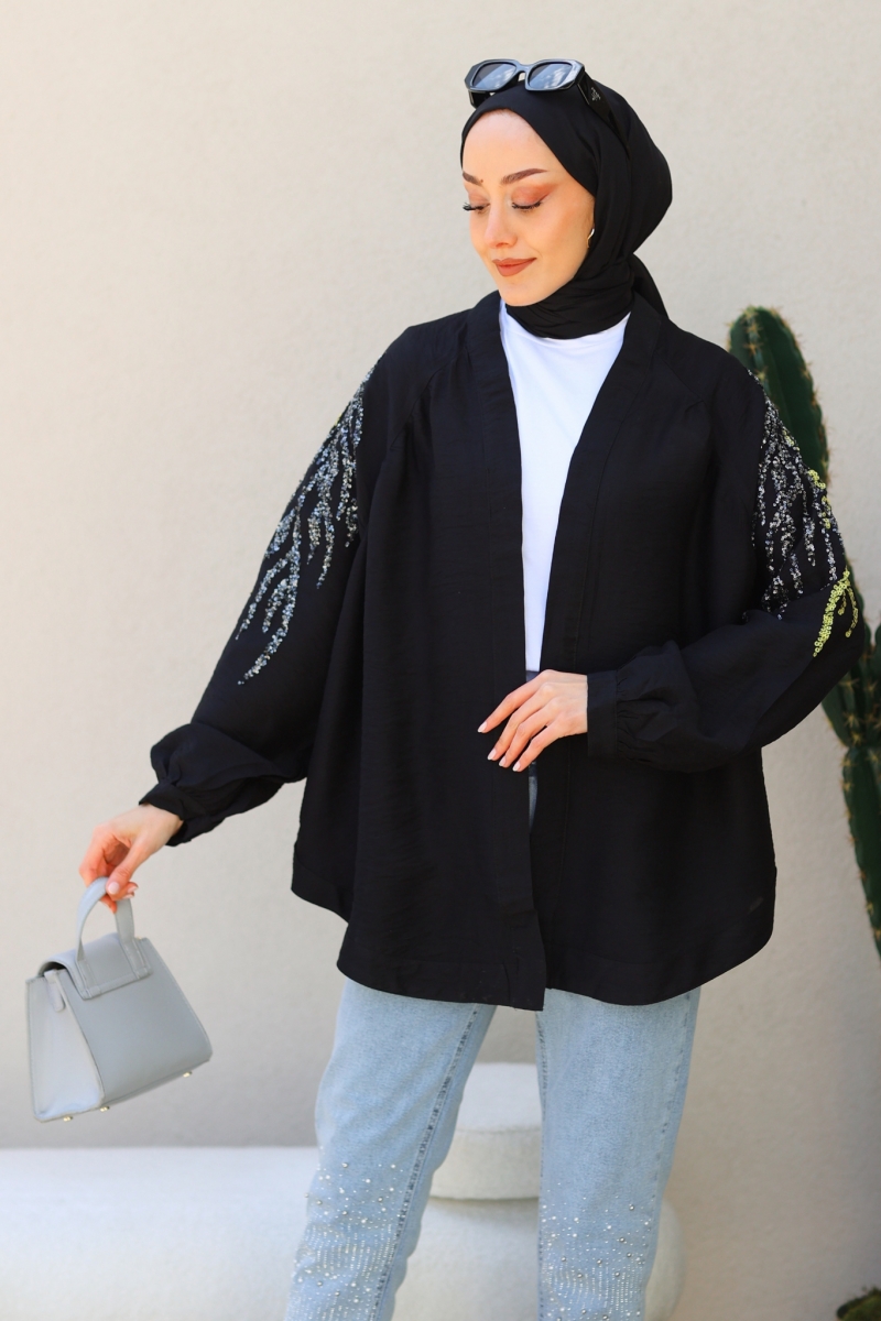 Olva Siyah Kimono