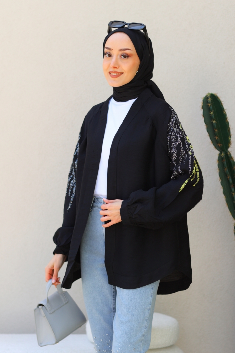 Olva Siyah Kimono