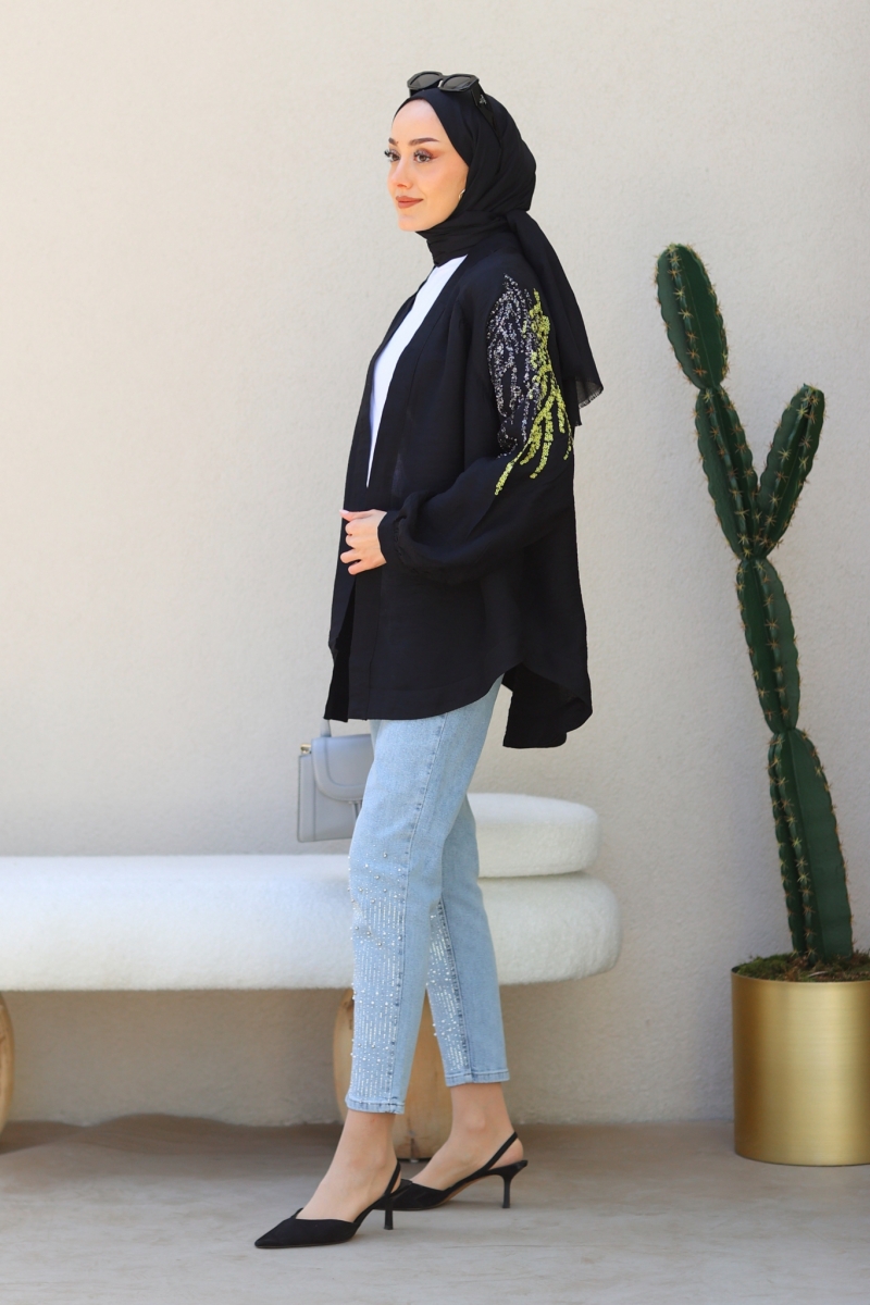 Olva Siyah Kimono