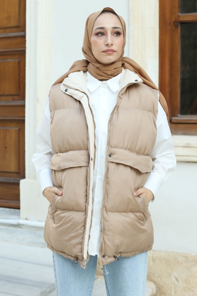 Orana Bej Şişme Yelek
