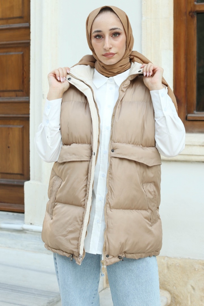 Orana Bej Şişme Yelek