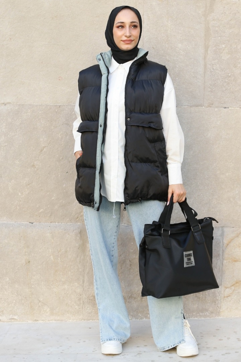 Orana Siyah Şişme Yelek