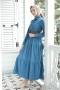 Orea Mavi Kot Elbise