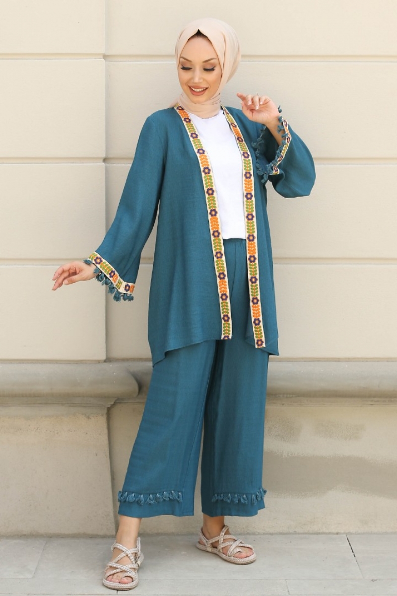 Orsina Petrol Kimona Takım