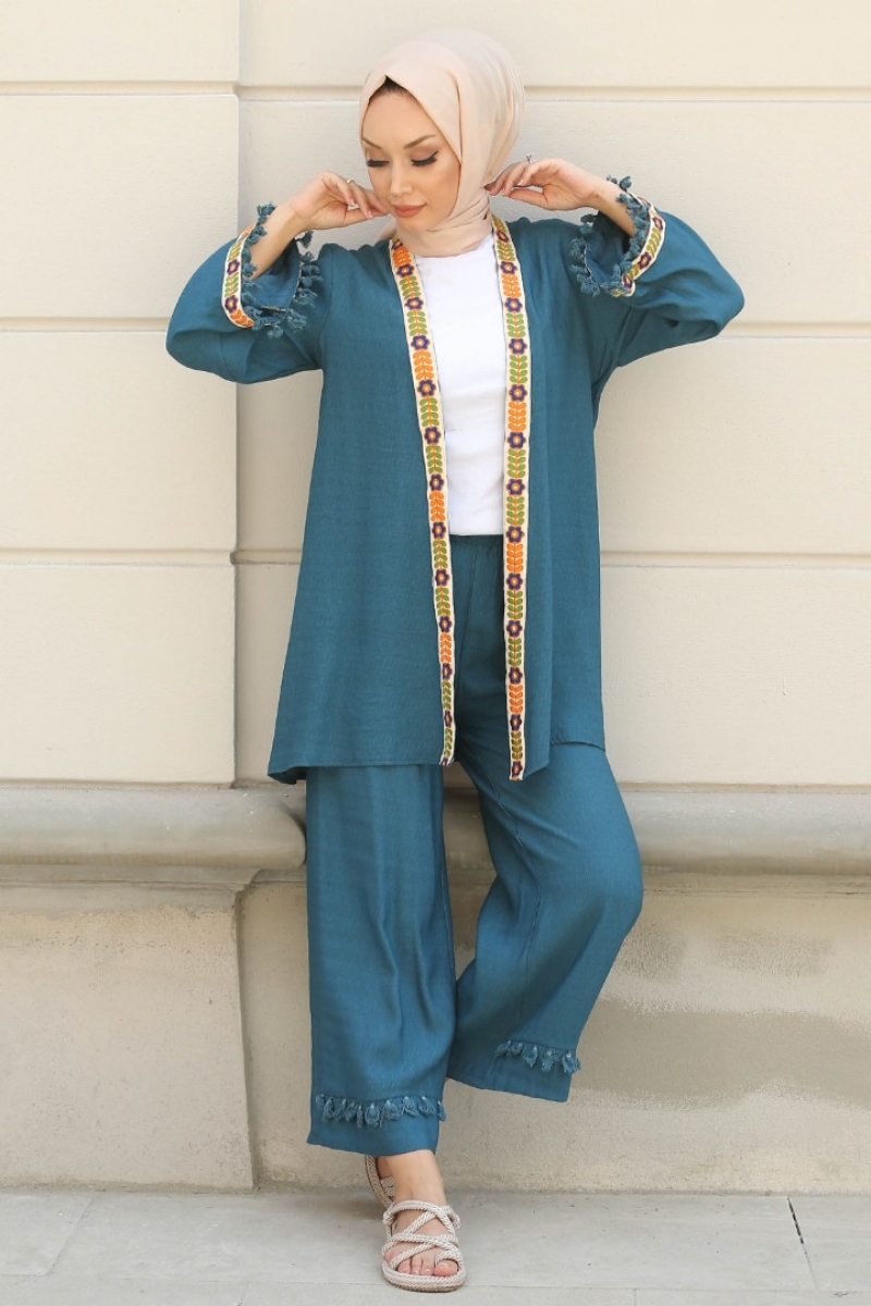 Orsina Petrol Kimona Takım