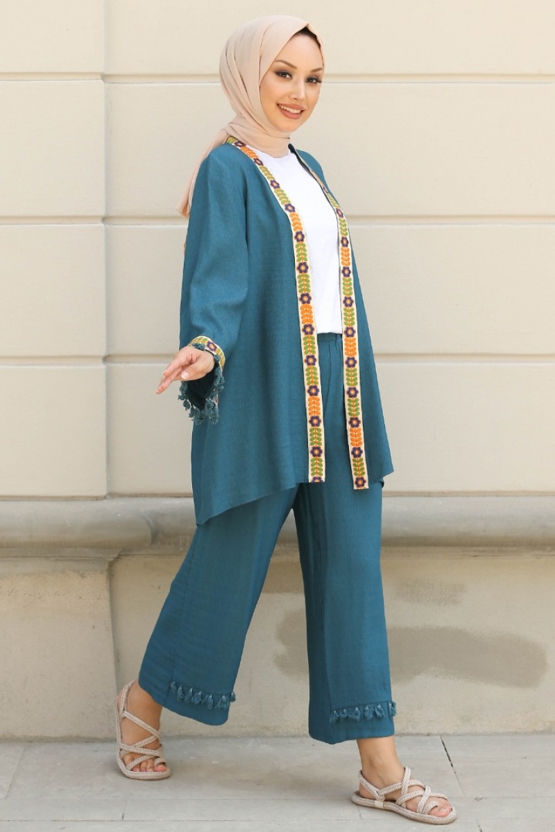 Orsina Petrol Kimona Takım