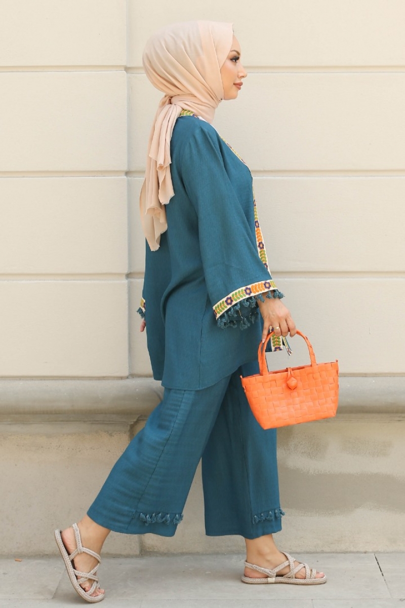 Orsina Petrol Kimona Takım