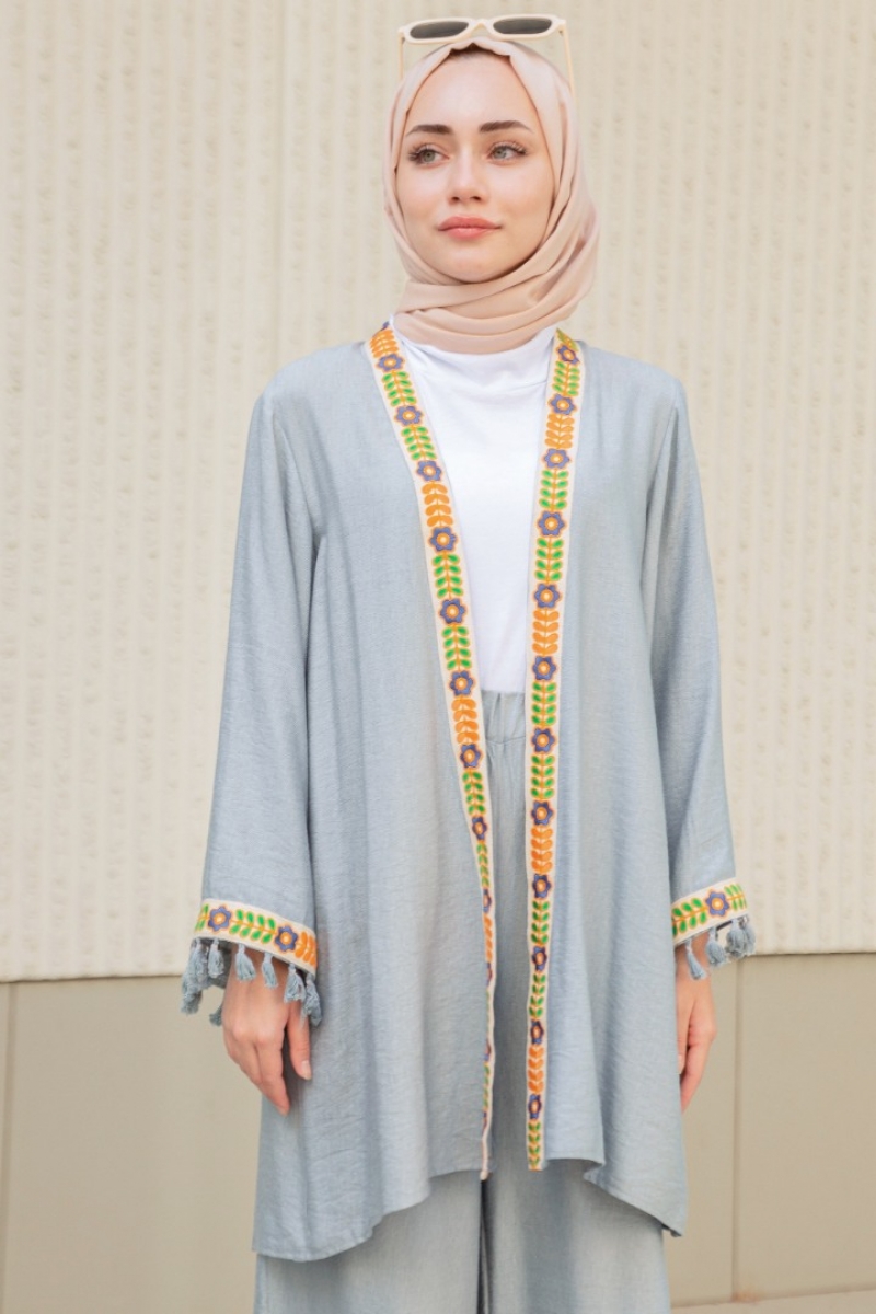 Orsina Gri Kimono Takım