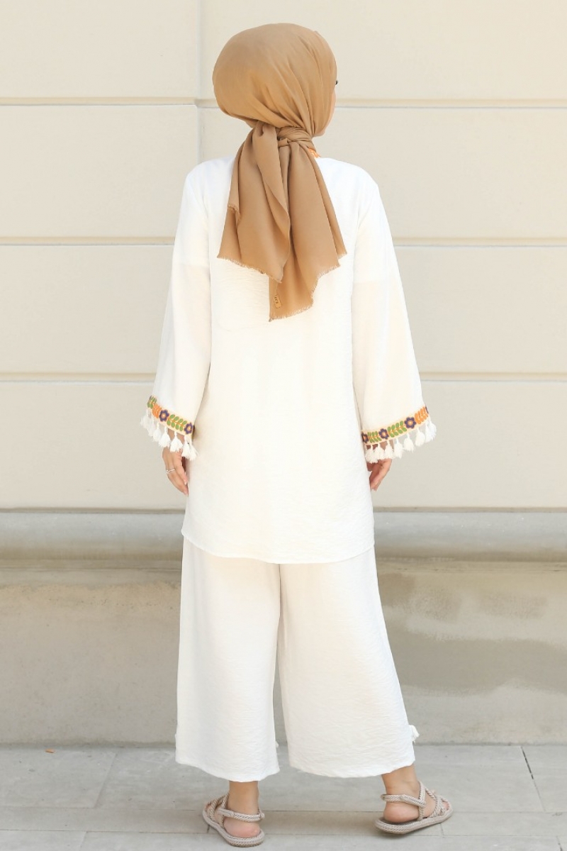Orsina Beyaz Kimona Takım