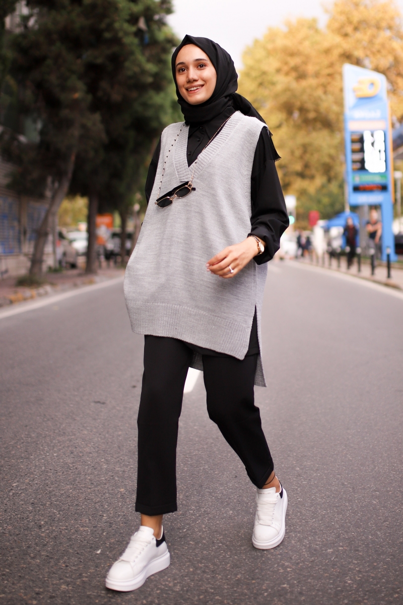 Osaka İkili Gri Kombin