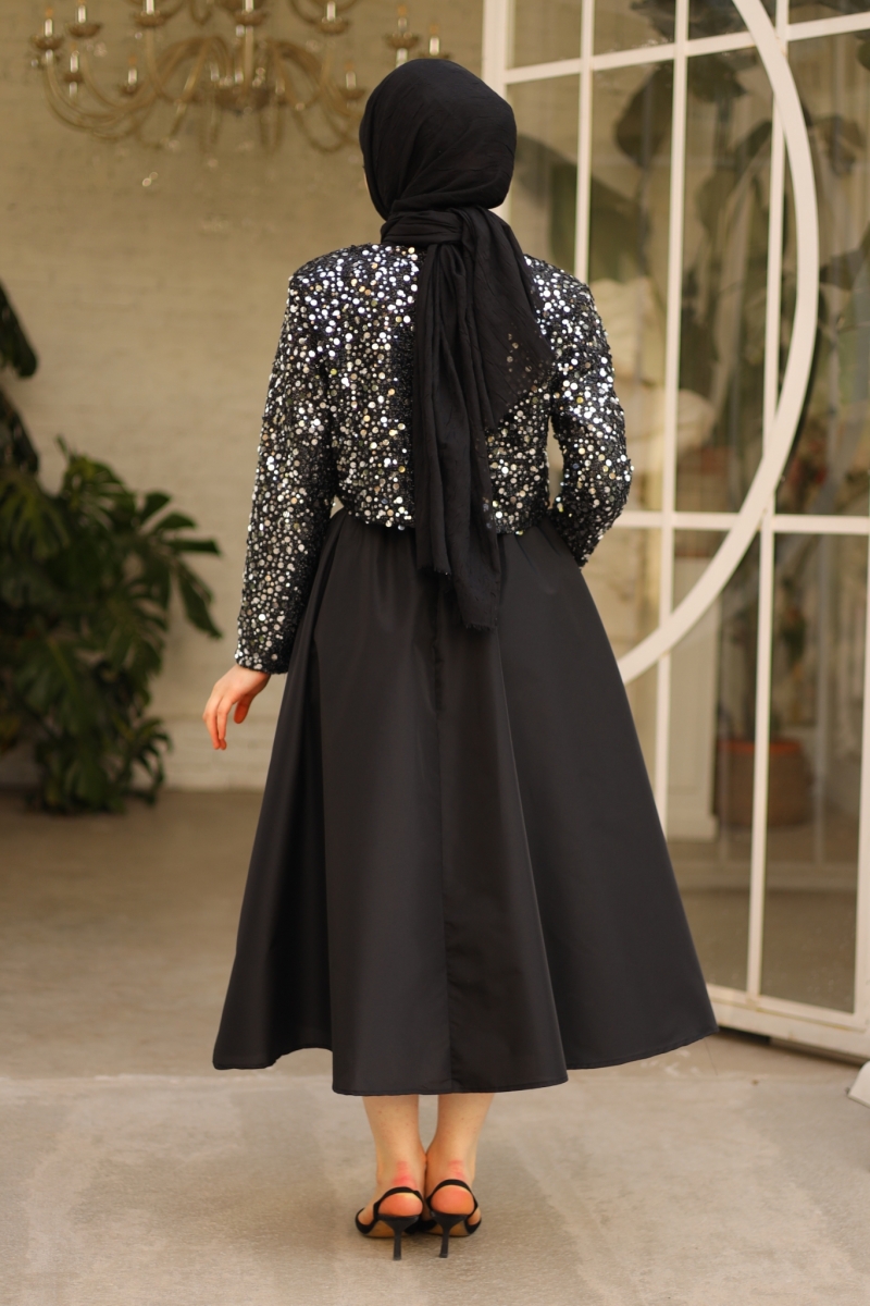 Oys Gri Payetli Ceket