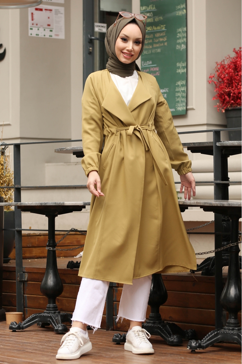 Pamela Yağ Yeşili Trenç