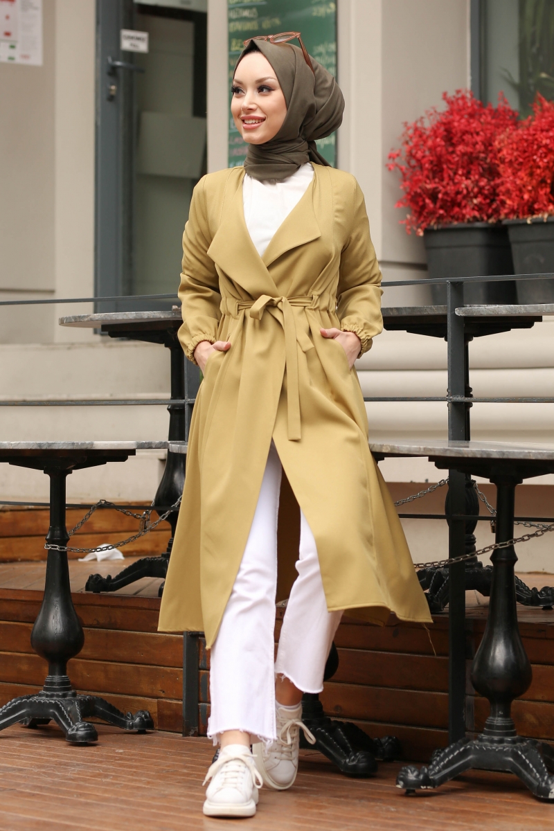 Pamela Yağ Yeşili Trenç