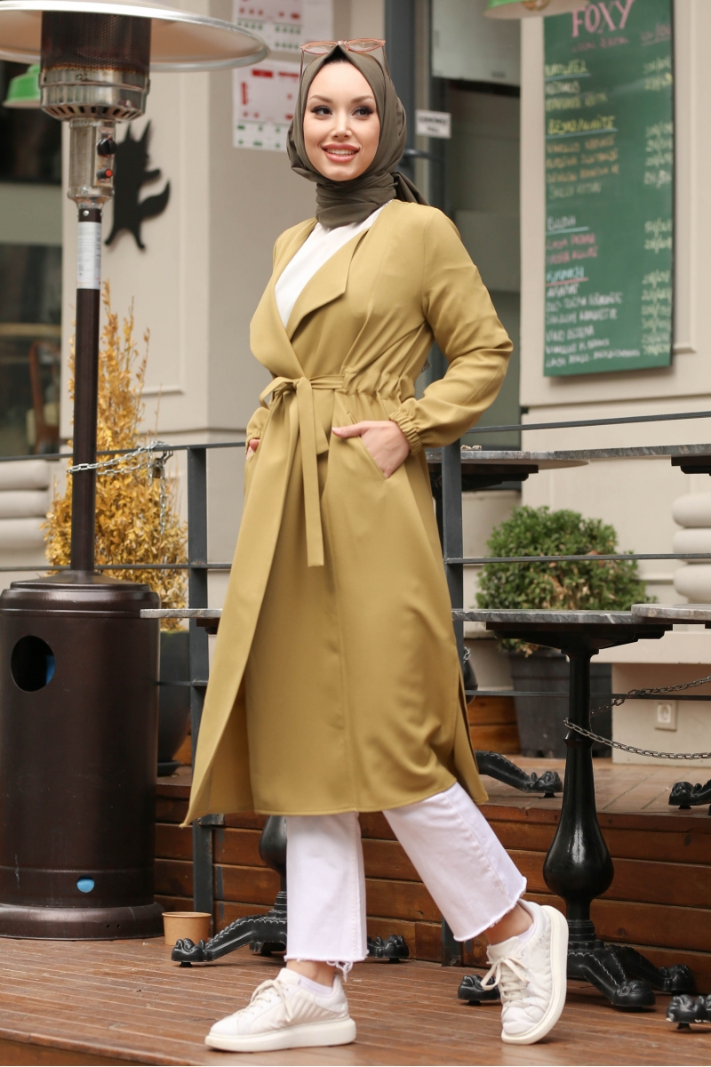 Pamela Yağ Yeşili Trenç