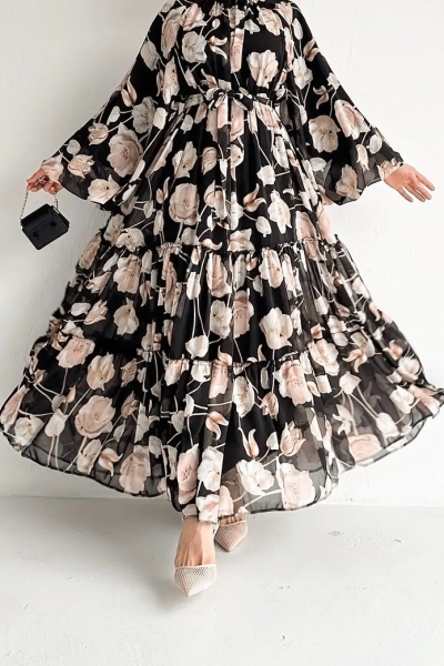 Pamelya Siyah Elbise