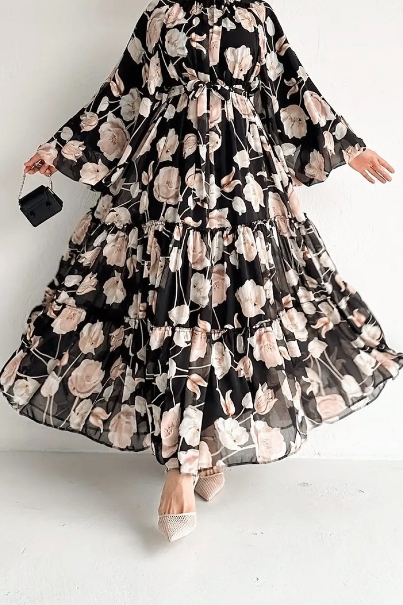 Pamelya Siyah Elbise