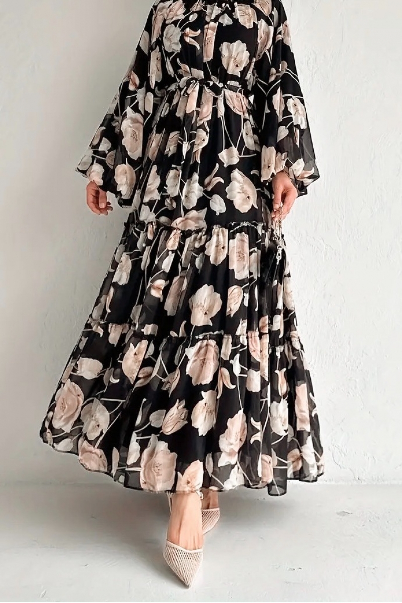 Pamelya Siyah Elbise