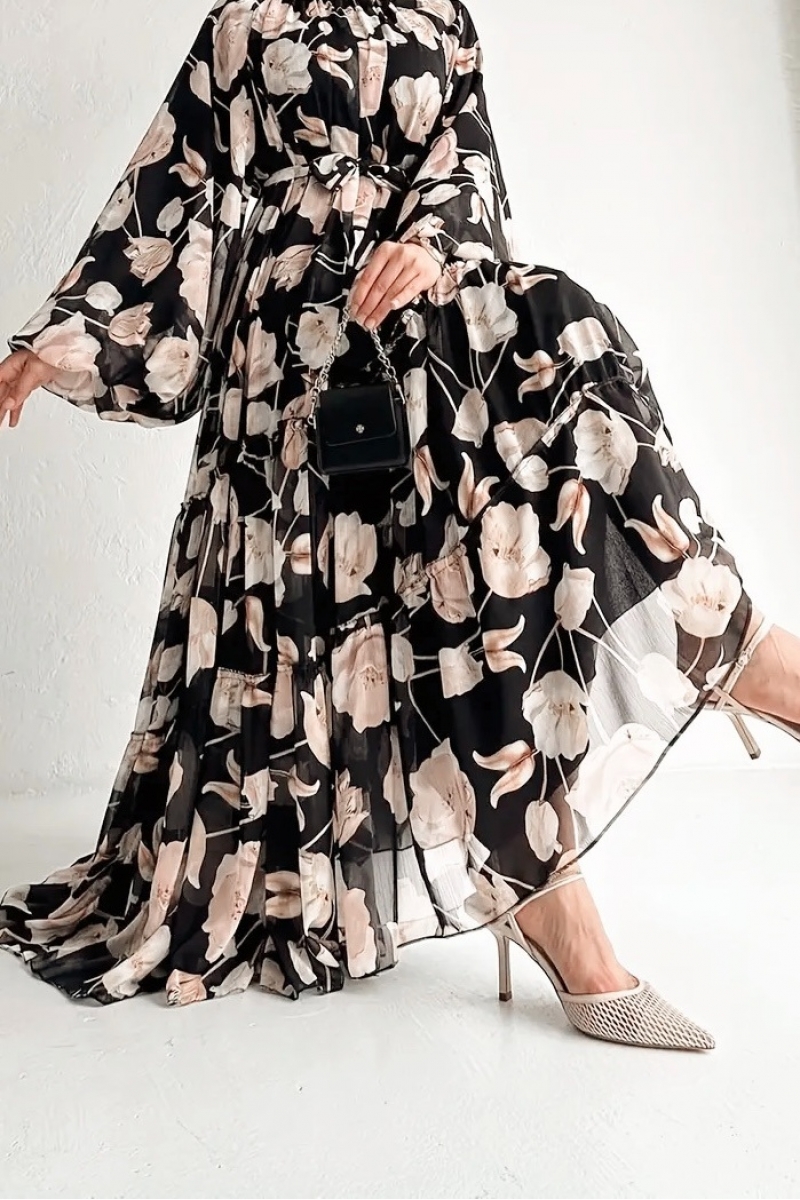 Pamelya Siyah Elbise