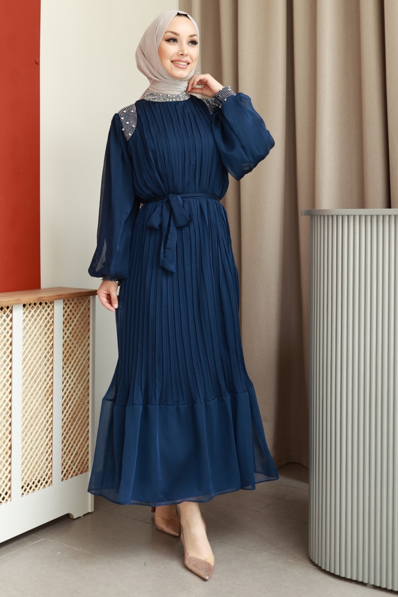 Pares Lacivert Elbise