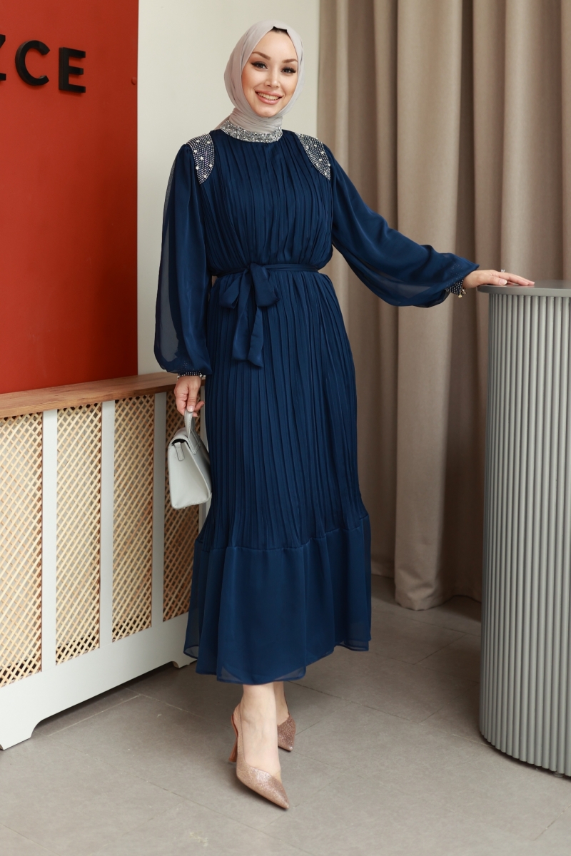 Pares Lacivert Elbise