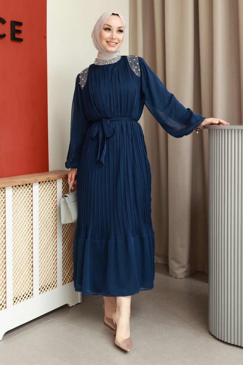 Pares Lacivert Elbise