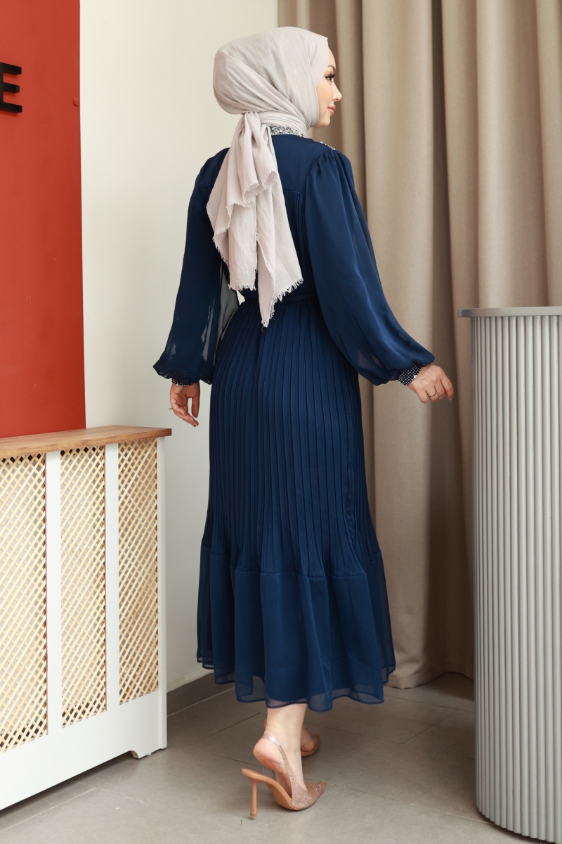 Pares Lacivert Elbise