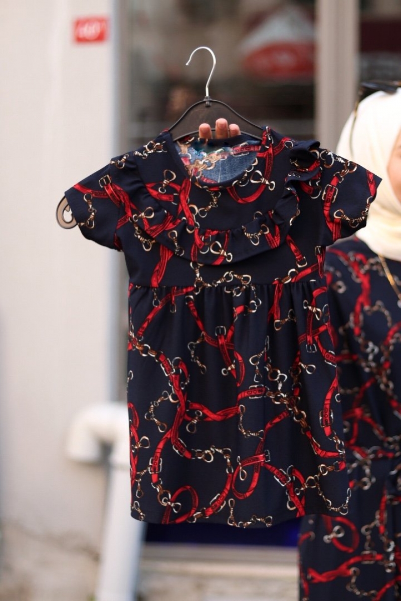 Paul Lacivert Çocuk Elbise