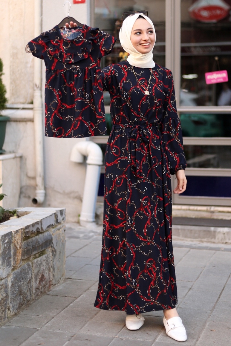 Paul Lacivert Çocuk Elbise